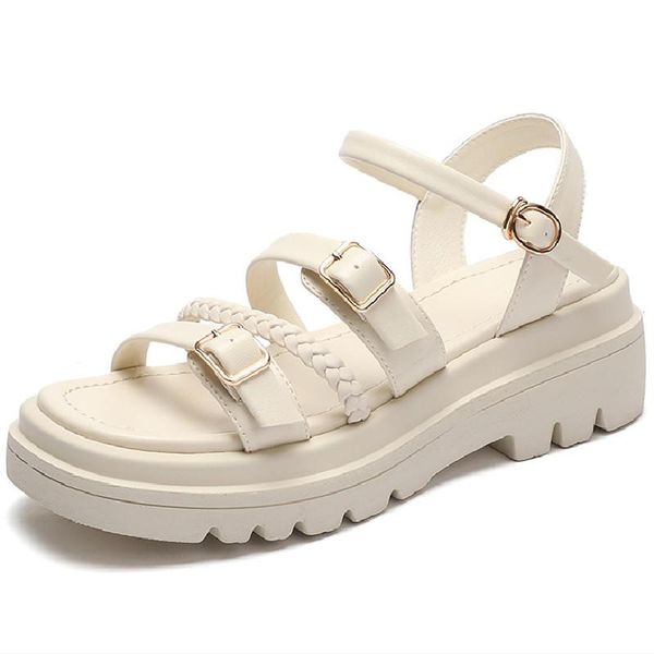 

sandals women 2021 summer breathable all-match casual thick-soled women's beach shoes, Black