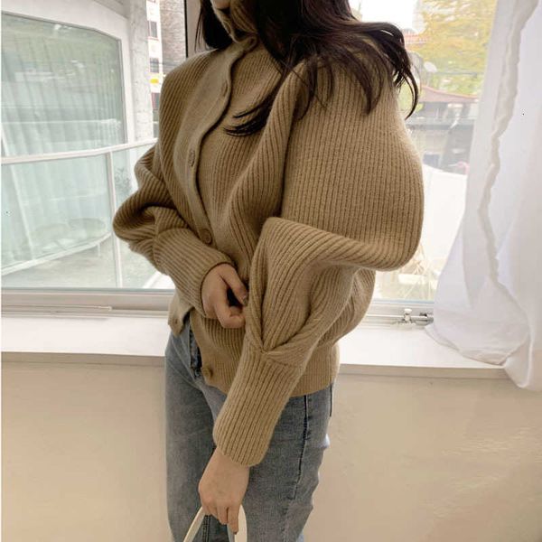 

women's sweaters winter turtleneck womens sweater fashion korean style knitted cardigan solid khaki black grey pullovers loos qei7, White;black