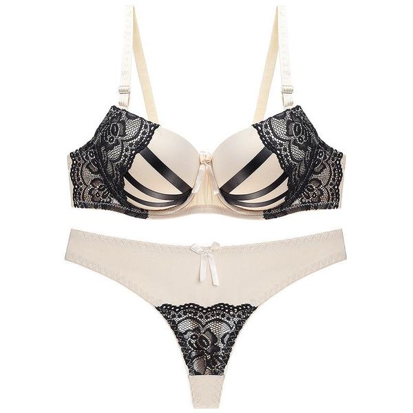 

bras sets thong lady push up bra set lace underwear panty intimates black red women brief bc cup 80-95 size, Red;black