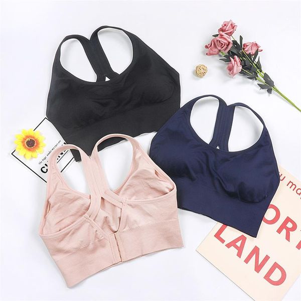 

yoga outfit plus size sports bra female absorb sweat push up underwear girls high elasticity no steel ring fitness lingerie