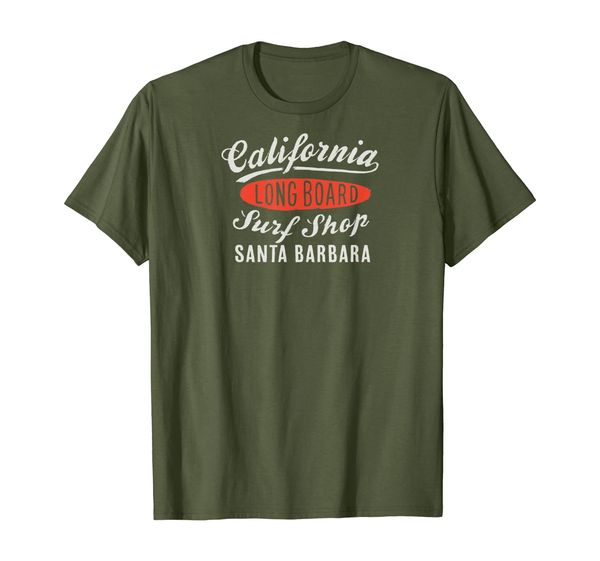 

santa barbara surfing shirt vintage california surf tee, White;black