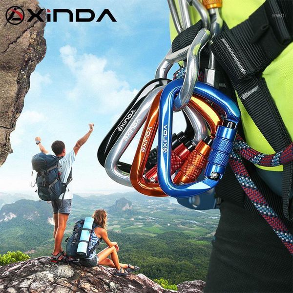 

professional safety auto carabiner multicolor 25kn climbing rock buckle aluminum alloy hook mountaineer equipment cords, slings and webbing1
