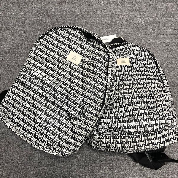 

fog essentials fog printing high-quality multifunctional backpack meichao high street double-line schoolbag backpack