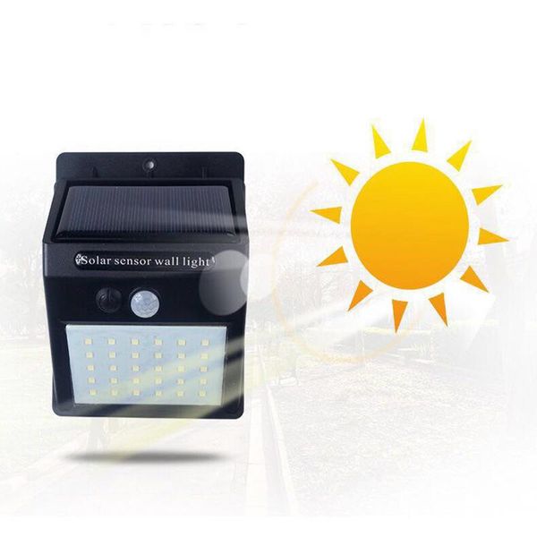 

solar lamps 40led outdoor light pir motion sensor waterproof wall villa garden home decoration lighting mini street