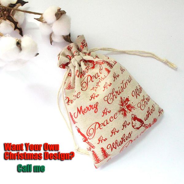 

peace bird new year bag jewelry sachet packing organizer christmas pouches 10pcs/lot santa gift drawstring bag can pr qylecj