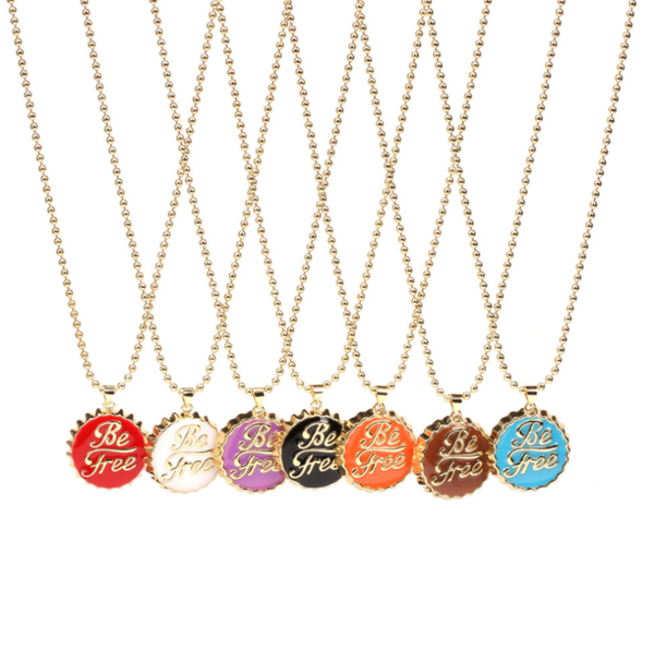 

pendant necklaces 12pcs cap charm necklace , gold plated colour fashion trendy handmade jewelry, Silver