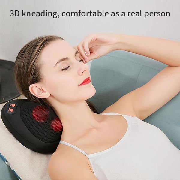 

electric massagers on-board and home upgrade massage pillow back waist infrared pain relief cervical vertebra