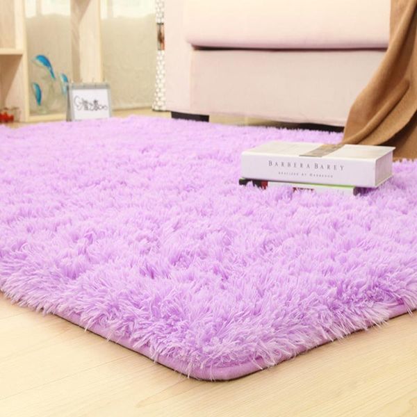 

14 colors solid rugs pink purple carpet thicker bathroom non-slip mat area rug for living room fluffy soft child mats bedroom