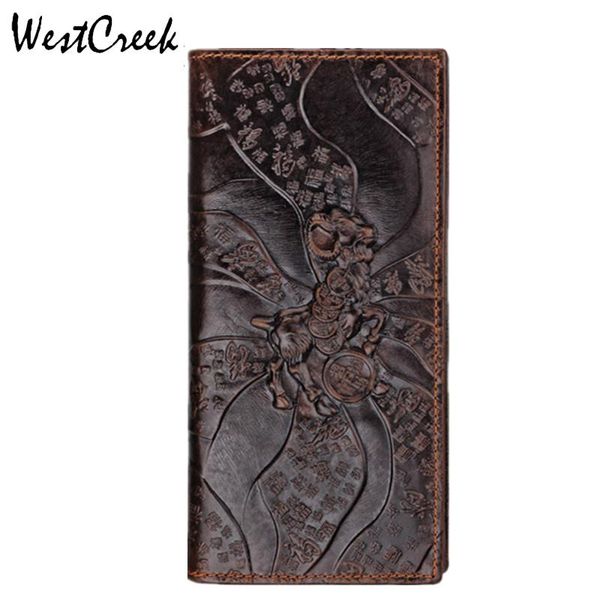 

wallets westcreek brand unique design goats pattern genuine leather men's real man purse by gmw010, Red;black