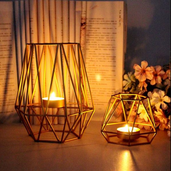 

faroot 2021 golden iron candlestick nordic style geometric candle holders home bedroom decoration wedding props