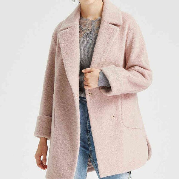 

off season murakami women's spring 2021 winter wool coat lapel, Black