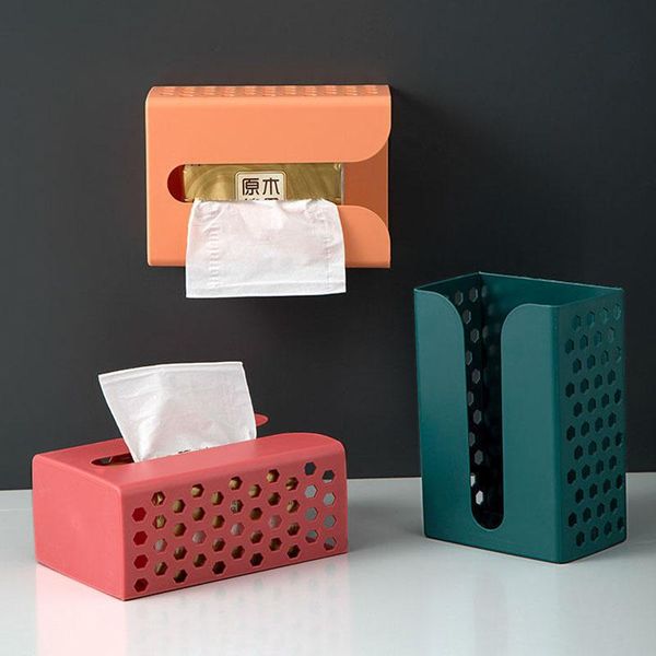 

tissue boxes & napkins toilet paper holder plastic container organizer box household kitchen accessories living room wall-mounted