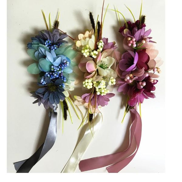 

fashion bridal hairpin accessory women kids flower adjustable brecelets wedding flower wrist lady hair ornaments dec qylgos