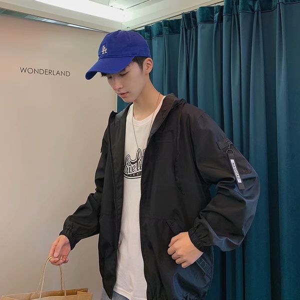 

men's autumn and winter fashion brand frock coat new korean versatile casual solid color jacket, Black;brown