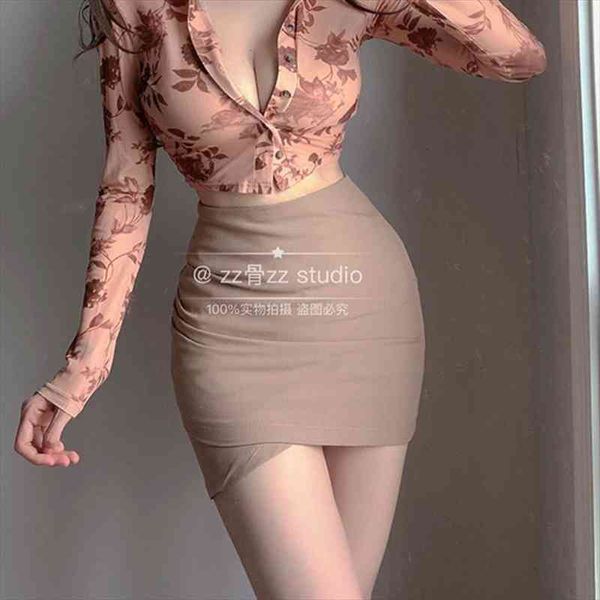 

autumn korean irregular slim women skirts skinny pleated solid color high waist elegant mini skirt sweet lady n74b, Black