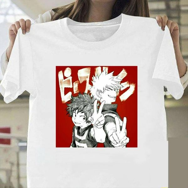 

my hero academia casual womens funny anime yong girl tee drop ship, White