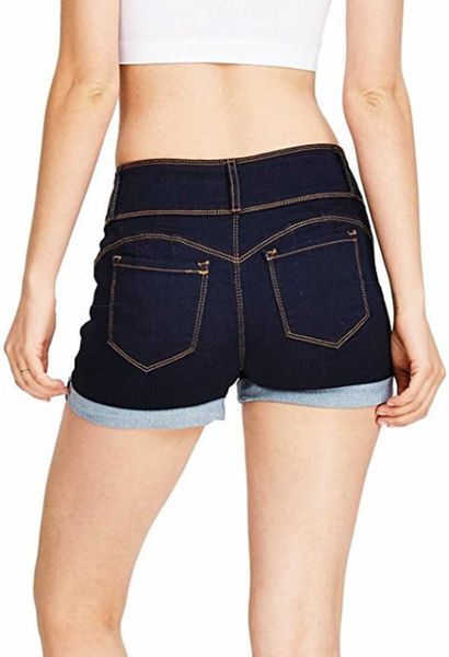 

jeans multi color denim stretch shorts, Blue