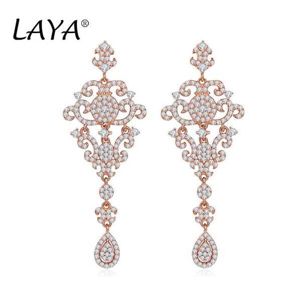

dangle & chandelier laya 925 sterling silver fashion personality design zircon drop earrings luxury jewelry gift for girls' par