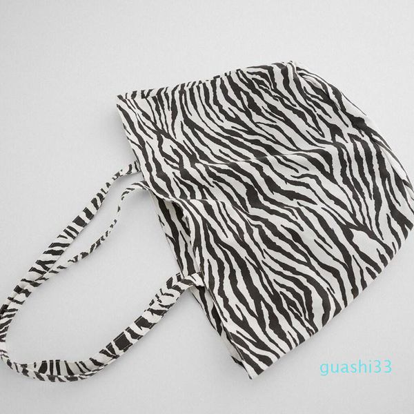 

evening bags zebra pattern large capacity handbags for women trend single shoulder shopping travel tote bag