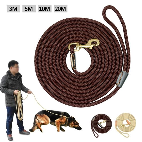 

durable dog tracking leash nylon long leads rope pet training medium large dogs leashes walking non-slip 20m 10m 5m 3m