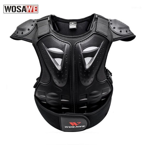 

children roller skating motorcycle cycling chest vest protector support outdoor sports back protective equipment clothing1, Black;blue