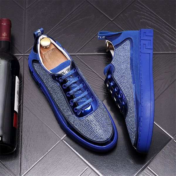

fashion wild luxury designer men high shoes gold silver rivets punk sneakers casual flats ankle boots zapatillas hombre, Black