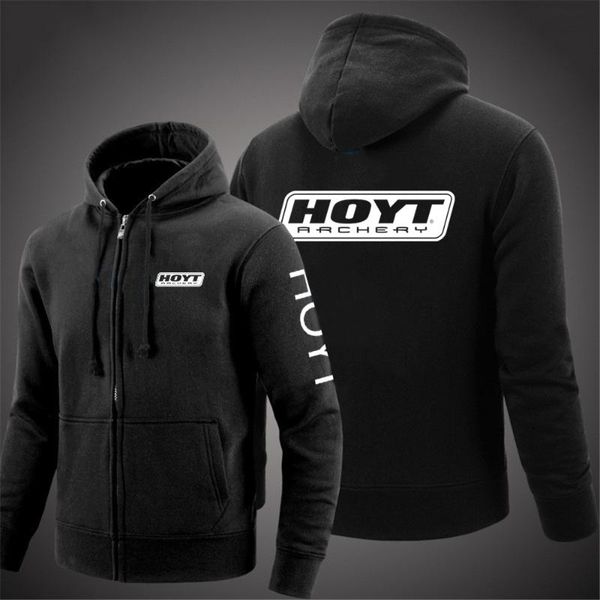 

men's jackets 2021 hoyt archery spring and autumn hoodie casual jacket sweater zipper comfortable solid color cotton top, Black;brown