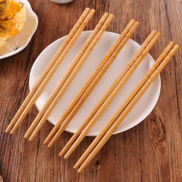 Pauzinhos de Bambu Natural Tradicional Vintage Handmade Chinês Jantar Pauzinhos Home Cozinha Tabela De Mesa Atacado Fast Shipping SN2359