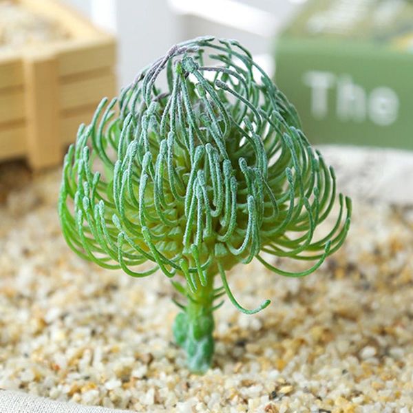 

artificial mini fake succulent plant garden home desk decor pvc flocking supply