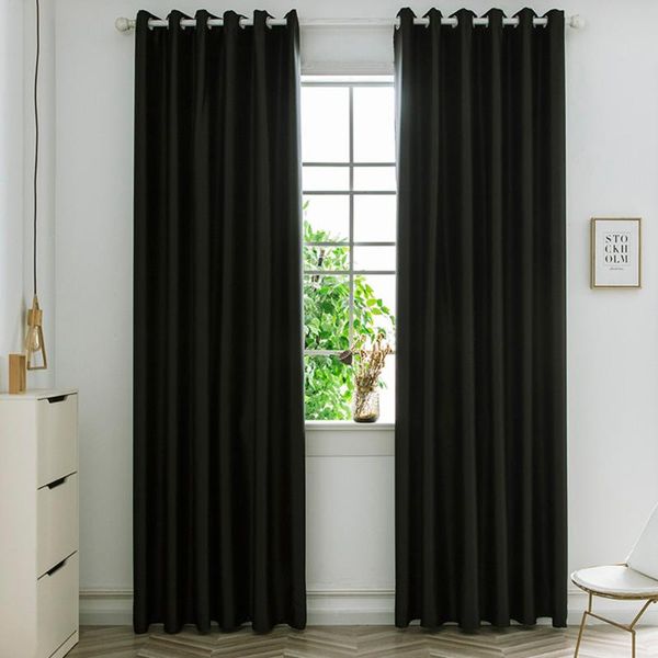 

curtain & drapes window curtains solid color shading noise absorption home hanging decor modern insulation