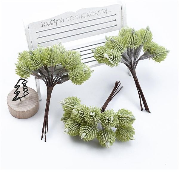 

10pcs green plastic pine cone vases for home decor wedding decorative flowers wreaths christmas crafts artificial plan qylmde