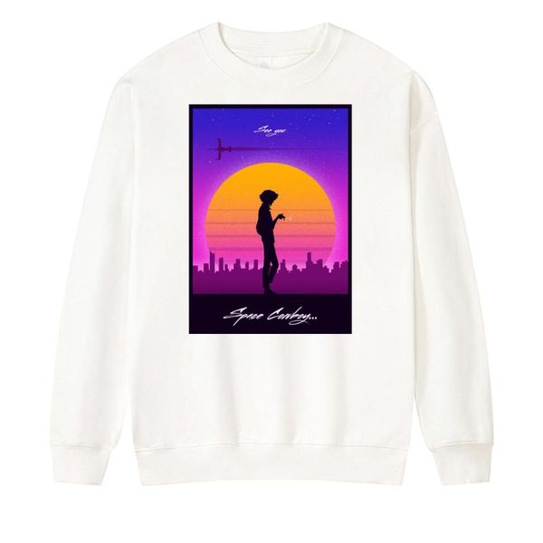 

men's hoodies & sweatshirts vaporwave retro anime japanese style winter men hip hop oversized breathable streetwear cool pullovers, Black
