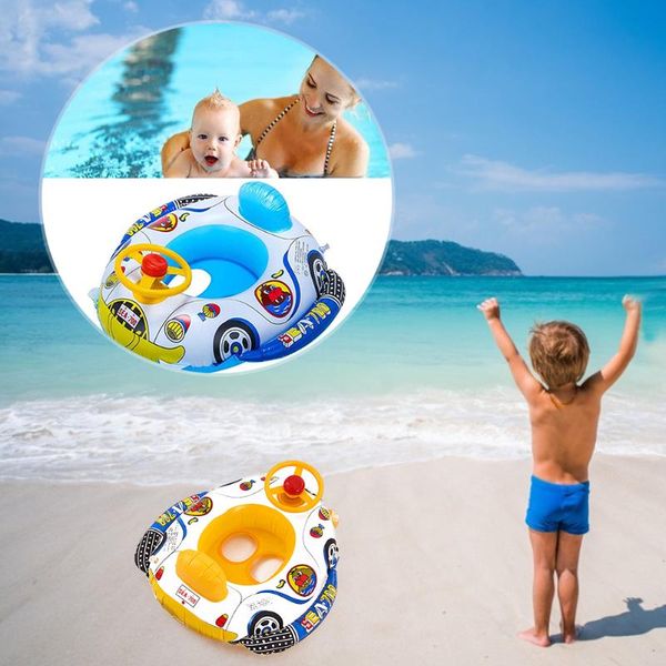 

swimming caps car-shaped ring accessories inflatable baby child seat pvc steering wheel children lifebuoy