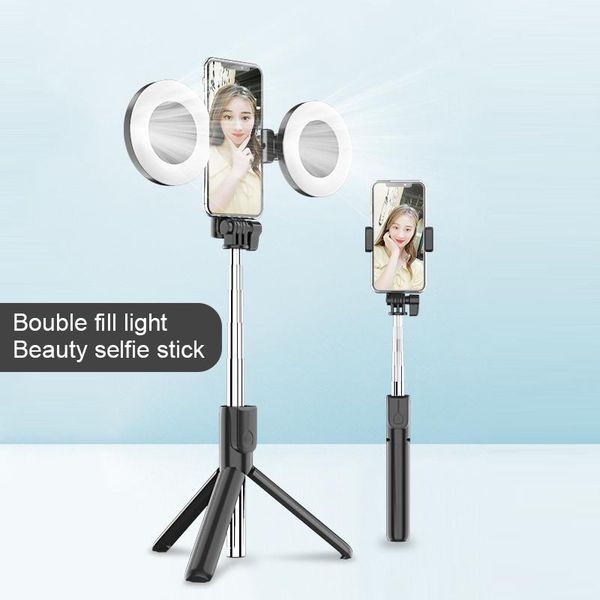 

selfie monopods wireless bluetooth stick tripod with ring light xs 11 for fill portrait 7 8plus lighting beauty samsung pro