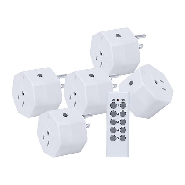 

smart power plugs 110v-250v/50hz-60hz wireless electrical outlet switch with remote control sockets for home appliance us plug 10a