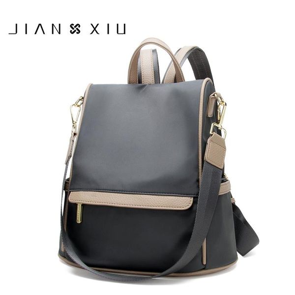

backpack jianxiu oxford multifunctional school bags women travel bagpack 2021 large capacity length strap shoulder bag two size