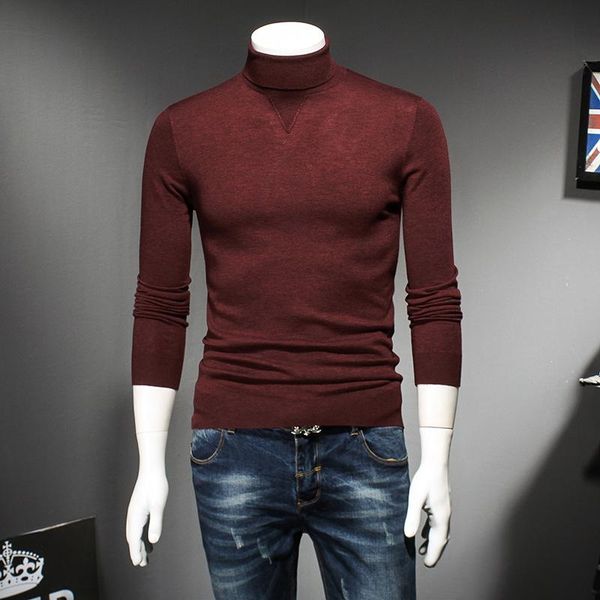 

winter brand men's designer sweater christmas gift wool sweater turtleneck solid cashmere thick snow velvet knit pullovers 9999, White;black