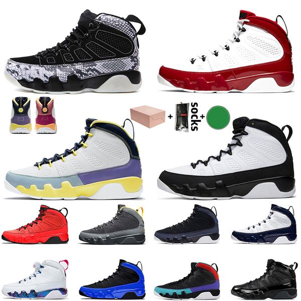 

with box men women jumpman 9 9s basketball shoes chile red university blue change the world sneakers oregon ducks sports trainers size 40-47