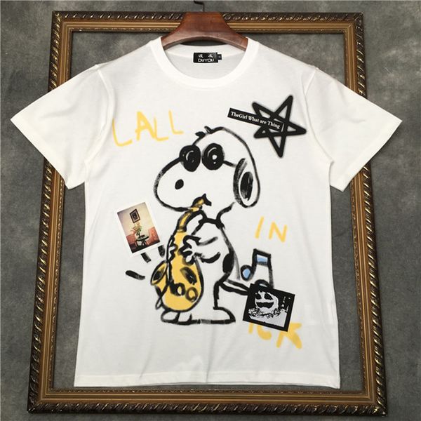 

2021 new barrett men's short-sleeved t-shirt animals with sunglasses pattern women t shirts|streetwear 2191001625 soe1, White;black