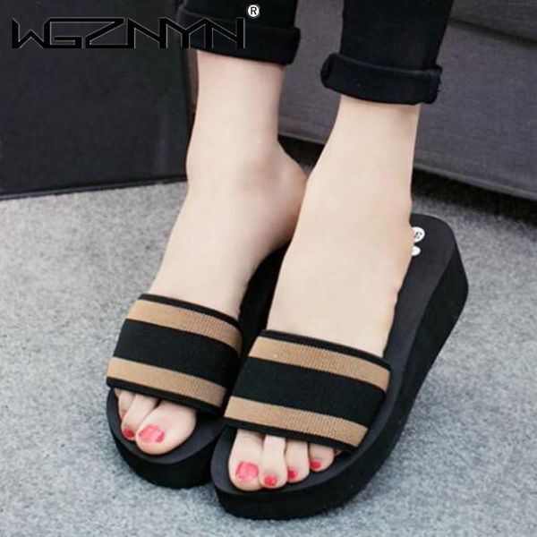 

slippers 2021 women shoes summer sandals slipper indoor outdoor flip-flops beach chaussures femme flat for, Black