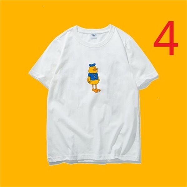

Short-sleeved 2021 T-shirt Round Neck Large Size Youth Tide Brand New Men's Clothes Cotton Half-sleeved Printed Compassionate EJDJ, White;black