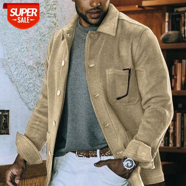 

autumn casual jacket men's solid color lapel men #ak1d, Black;brown