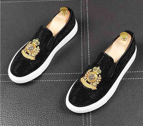 

men's fashion casual oxford loafers genuine leather slip-on dress shoes handmade smoking slipper men flats wedding party, Black