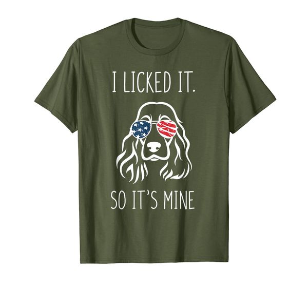 

I licked it So it' mine Cocker Spaniel Dog Tshirt, Mainly pictures