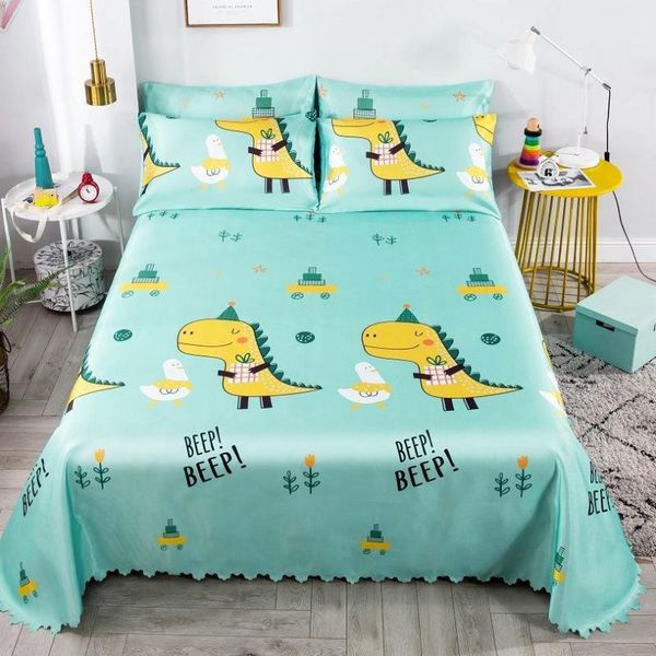 

sheets & sets ice silk mat summer luxury home bedroom bedding 3pcs set non-slip 1pcs bed sheet+2 case king/queen washable 2021 j8224