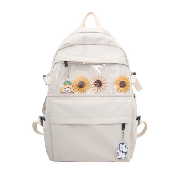 

backpack jiulin korean women's for girls transparent female school bags teenage boys cute women 2021 flowers