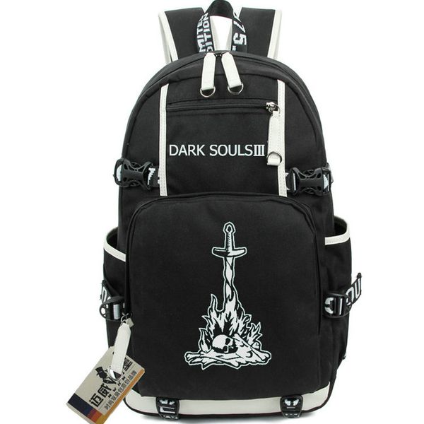 Рюкзак Dark Souls Всемирно известный рюкзак Дизайнерская школьная сумка Игровой рюкзак Рюкзак с принтом Повседневная школьная сумка Компьютерный дневной пакет