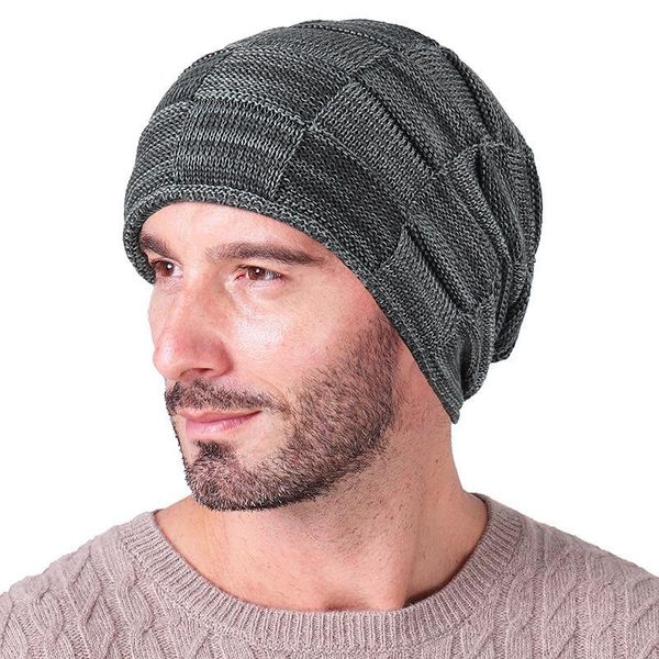 

beanies men's knitting hat winter cap for man knitted boys thicken hedging balaclava skullies fashion warm knit
