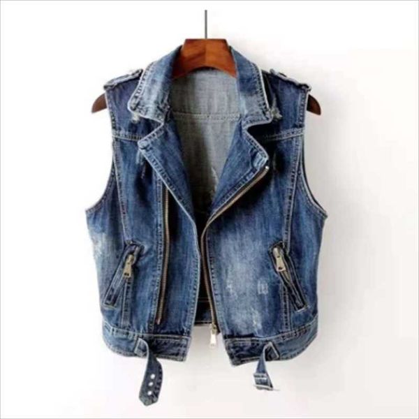 

women's vests fashion denim vest female spring autumn sleeveless wild short jacket women plus size 5xl smoky gray jean waistcoat, Black;white
