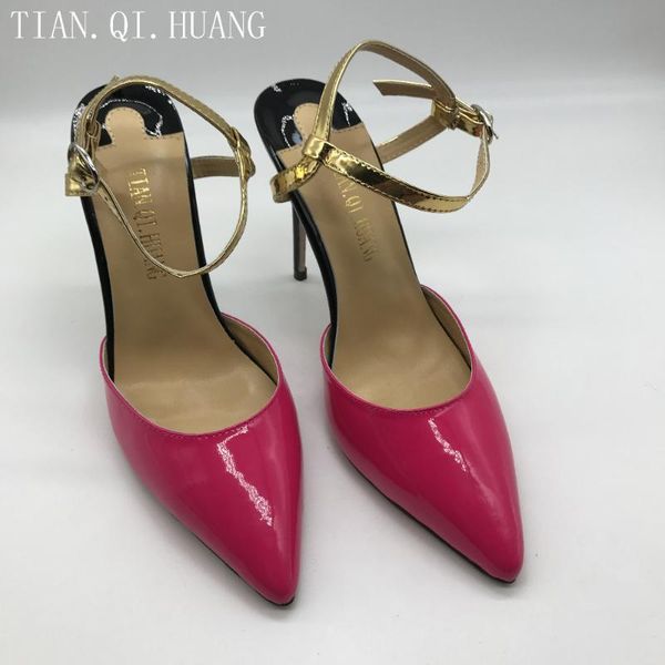

dress shoes styles woman high heels women pumps stiletto thin heel women's genuine leather sandals tian.qi.huang brand, Black
